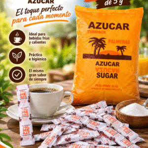 Azúcar Sugar – Palmeras Stick Pack de 5 gr – Paquete 200 Sobres x 10 Paquetes