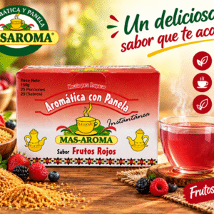 Aromática Mas-Aroma Frutos Rojos – caja x 25 sobres 150g x 12 Cajas